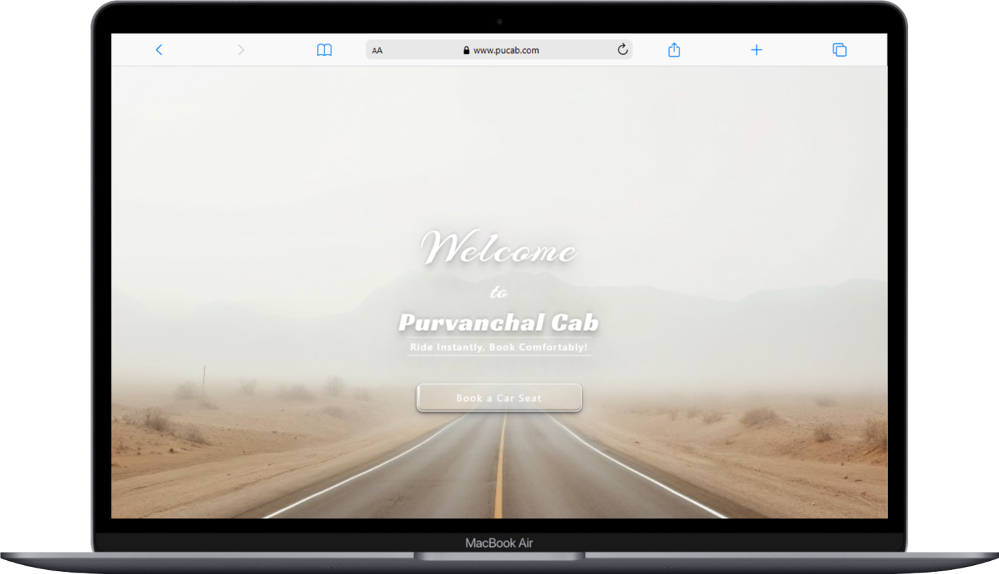Pucab Website Desktop View